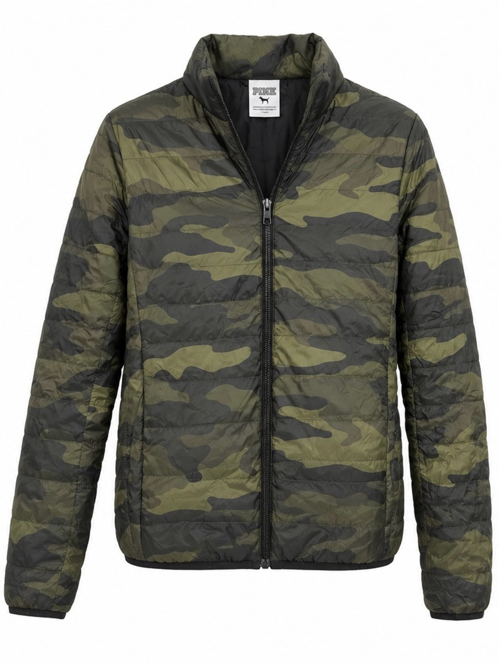 Victoria's Secret PINK Puffer Jacket Camo Green - Picture 2 of 10